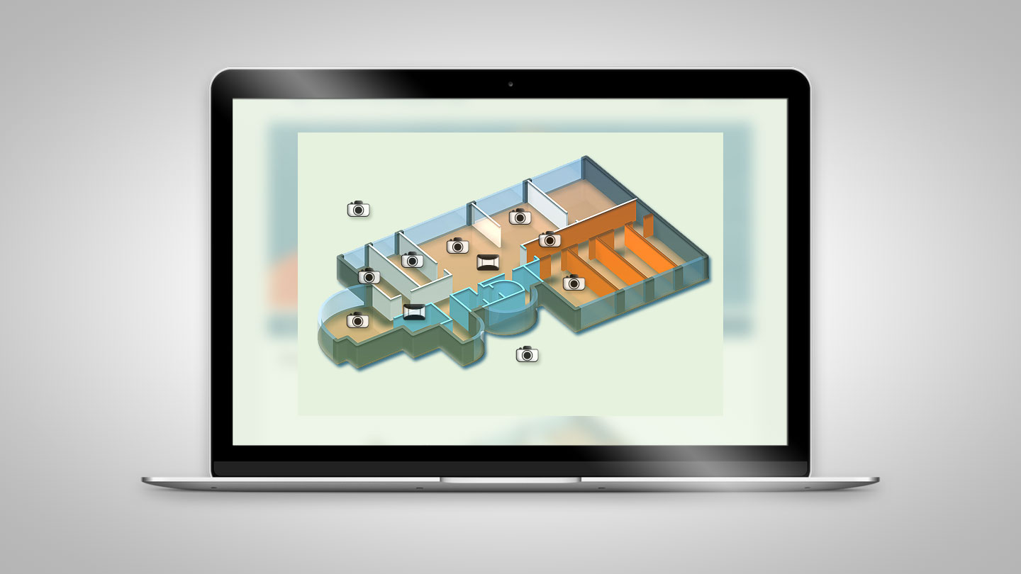 3D Raumplan als Übersicht und Navigation